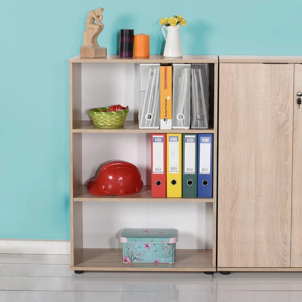 Libreria bassa con tre ripiani rkt330 colore rovere