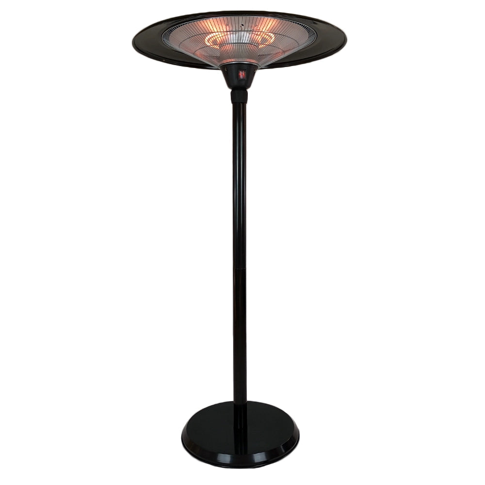 Tempo Style - Stufa Elettrica SATURNO | Fungo Riscaldante ad Infrarossi (3000W) dal Design Elegante | Ideale per Esterno/Interno (Nero)