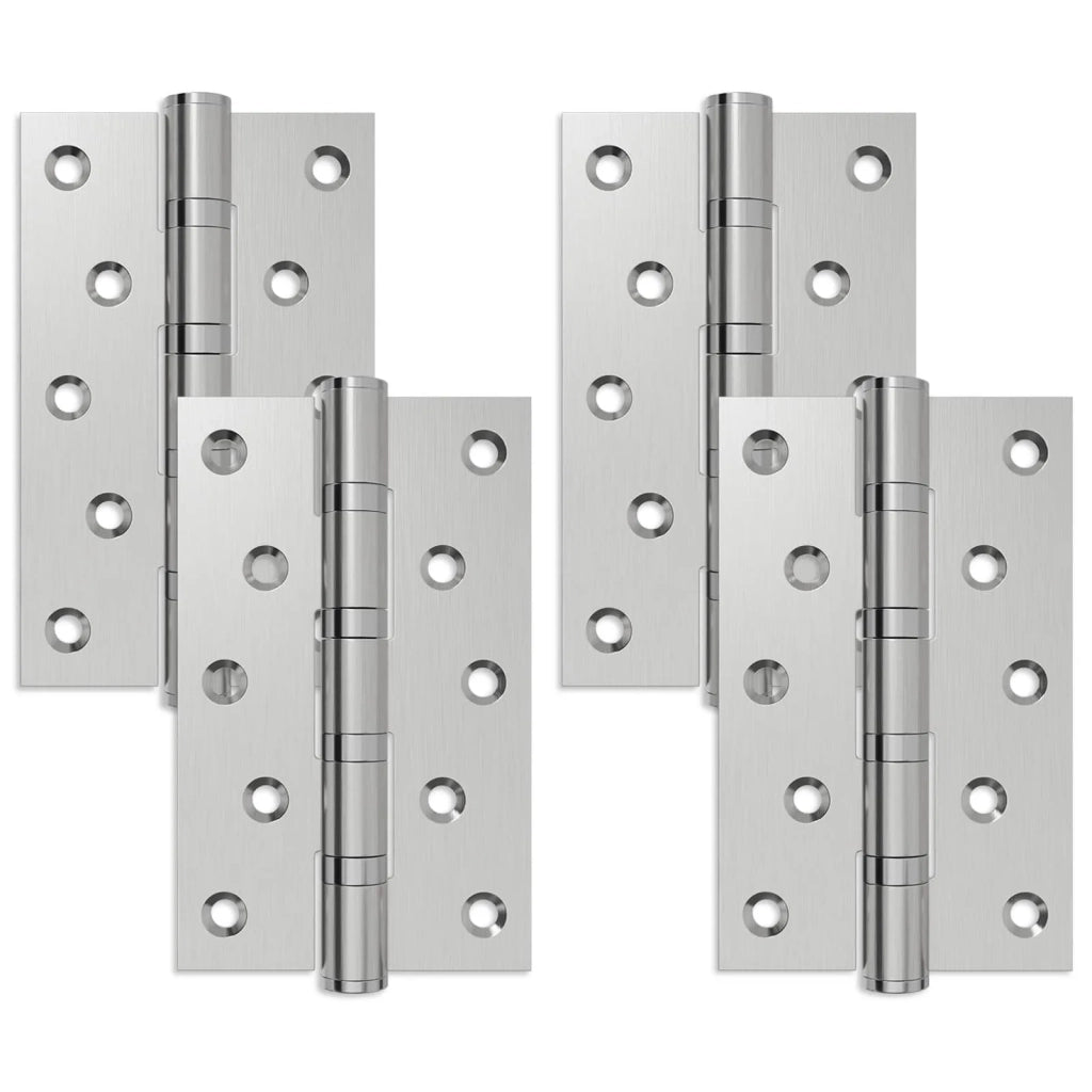 Cerniera 4 pz 125 x 75 x 13 mm Argento Acciaio 42041377