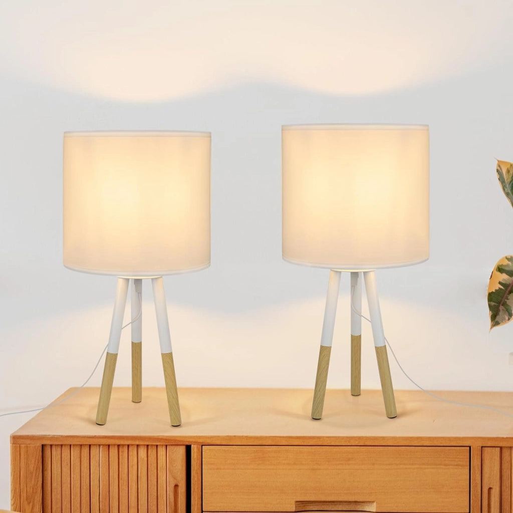 ZMH Lampada da tavolo LED E27 per camera da letto comodino