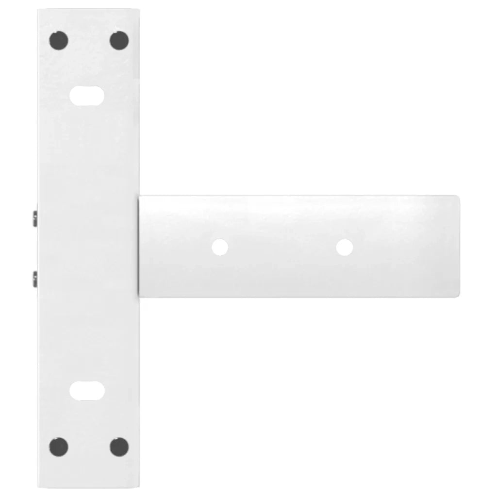 Gambe per Tavolo Consolle a Forma di T 2 pz Bianche 38x25x(72-73) cm Acciaio 4013045
