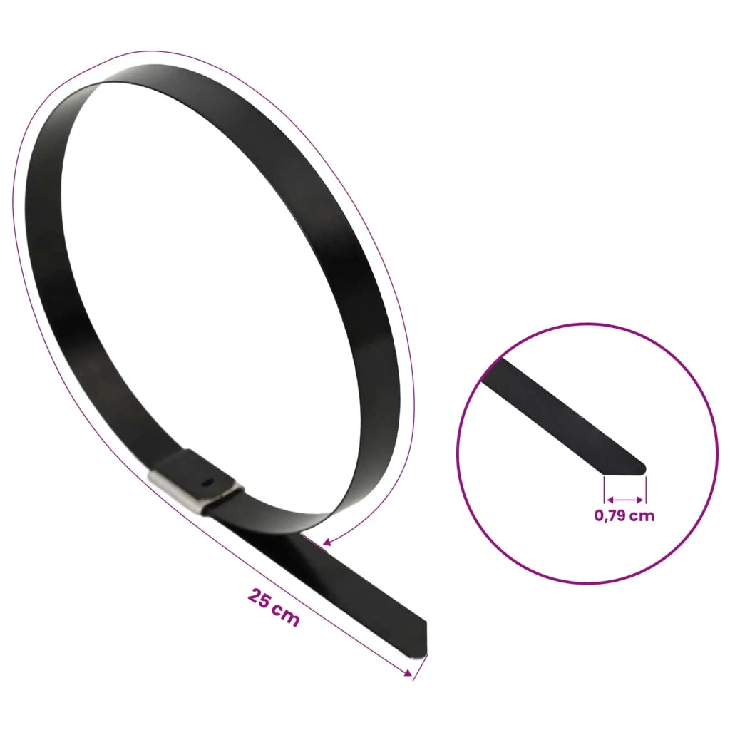Fascetta per Cavi 50 pz 7,9 x 250 mm Nero 42029366