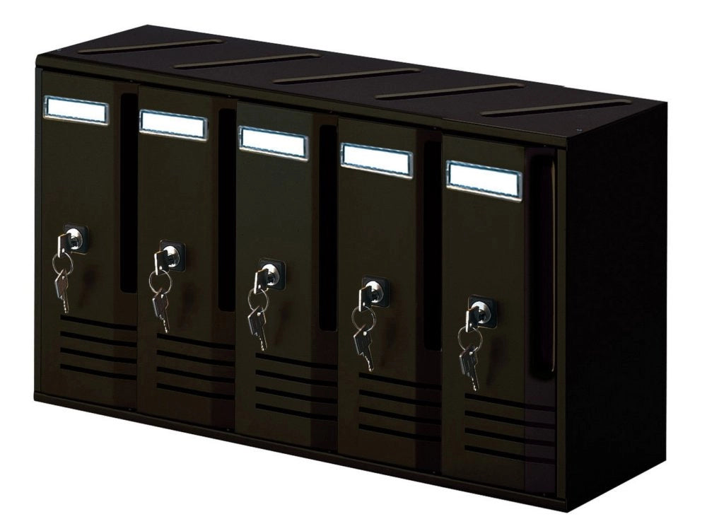 1pz alubox cassetta postale a 5 posti ghisa art. c5 cod:ferx.13347
