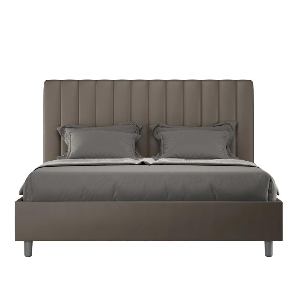 Letto Matrimoniale Francese 140x210 cm Senza Rete Agueda Cappuccino