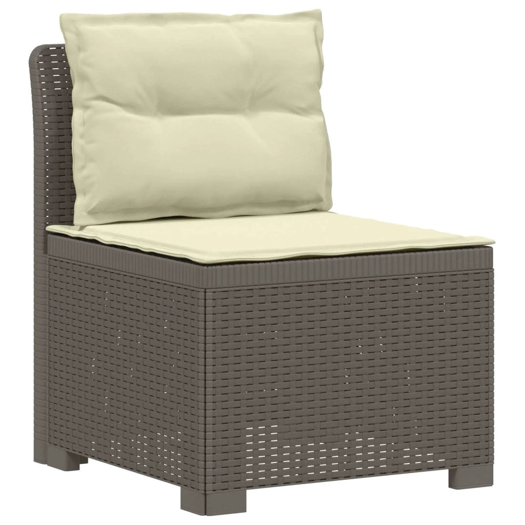 Divano da giardino 3 posti con cuscini in look rattan PP 3443846
