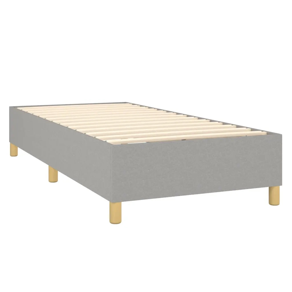 Giroletto a Molle con Materasso Grigio Chiaro100x200 cm Tessuto 3132289