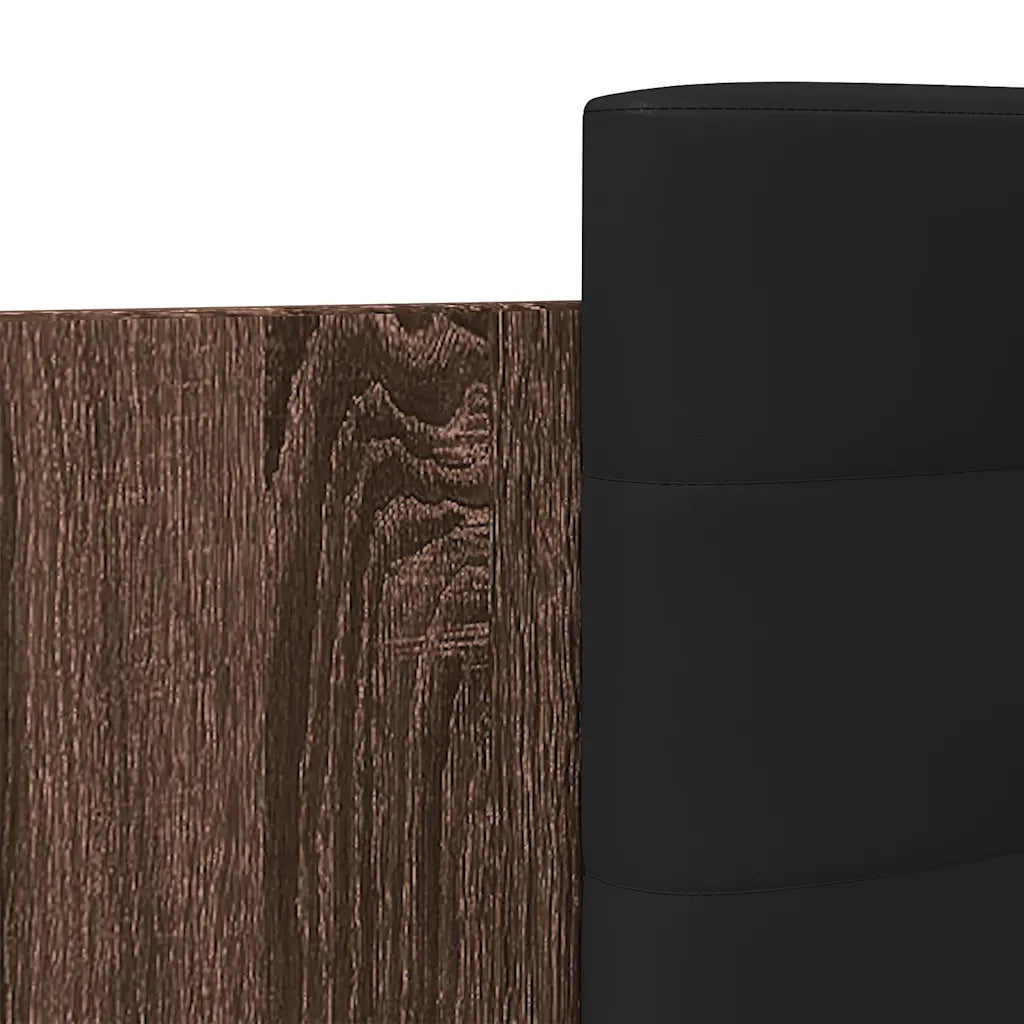 Letto singolo | Letto per adulti | Giroletto Testiera Rovere Marrone 100x200 cm Legno Multistrato