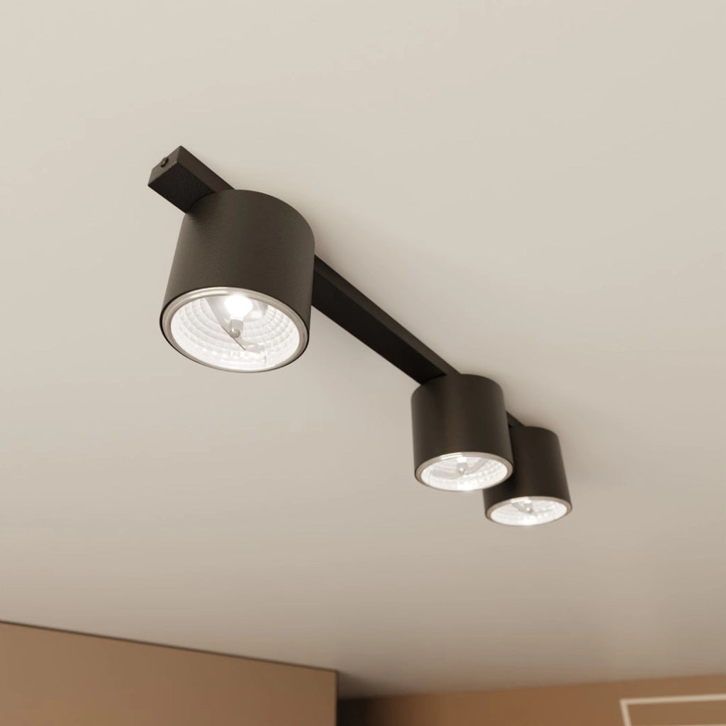 Barra faretti NANO nera minimalista 70cm 3xES111 15W Emibig