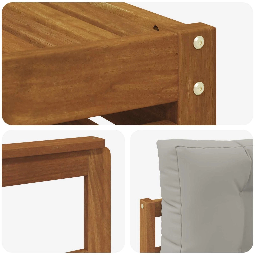 Set di divani da esterno 9 pcs Grigio Naturale e Chiaro 3373686