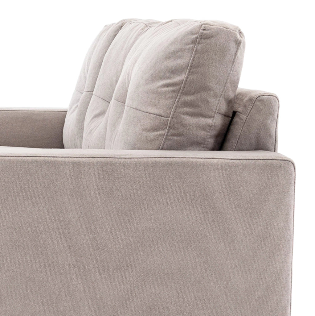 Divano angolare a 3 posti con chaise longue reversibile grigio chiaro
