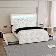 letto imbottito cotone e lino bianco 140 x 200 cm