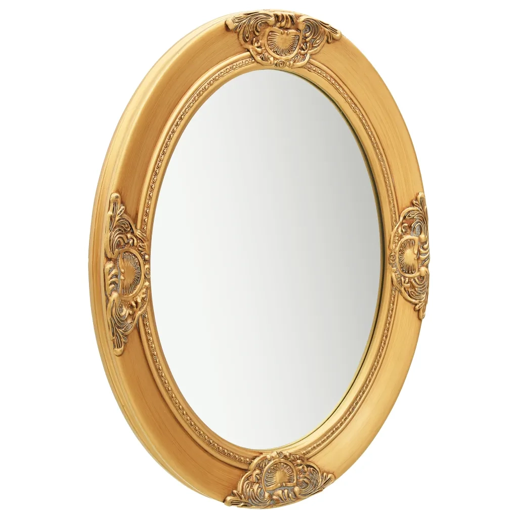Specchio da Parete Stile Barocco-Specchio a Muro-Specchio Decorativo 50x60 cm Oro 576299