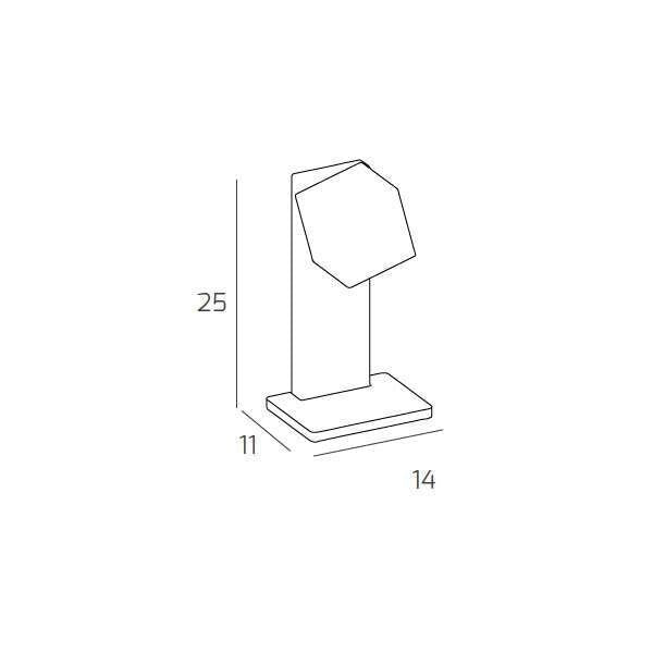 PLATE LAMPADA DA TAVOLO 1 LUCE ATTACCO GX53 BIANCO