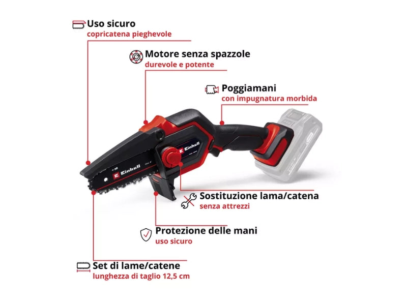Seghetto a batteria Einhell GE-PS 18/15 Li BL-Solo senza batteria e carica