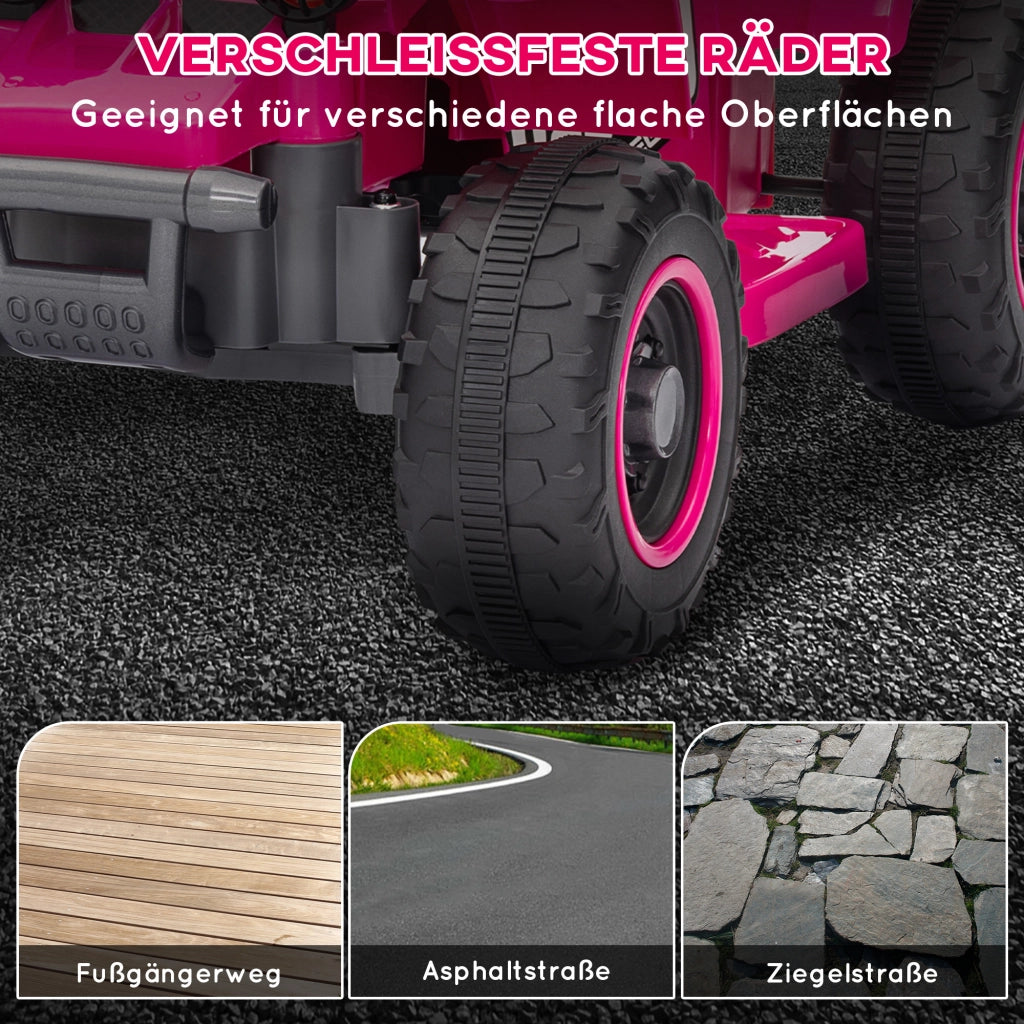 Quad Elettrico per Bambini ¨C Minimal ¨C Rosa, LED, 18-36 Mesi