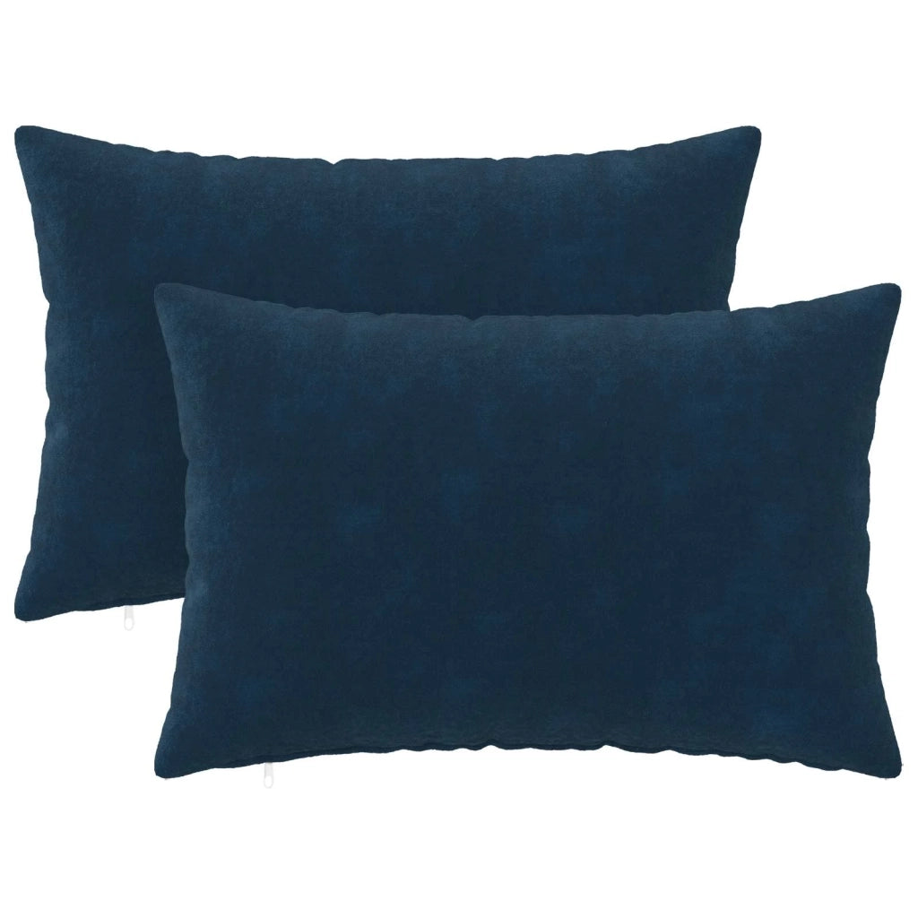Cuscino con cuscino HEERLEN 2 pz Blu Fleece in microfibra 927440