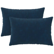 Cuscino con cuscino HEERLEN 2 pz Blu Fleece in microfibra 927440