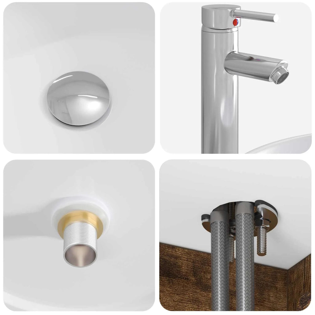 Set di Armadi da Bagno 5 pz Rovere Fumo Legno ingegnerizzato 3406555