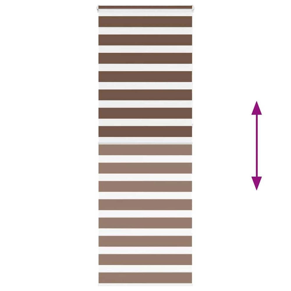 Tenda zebra marrone, 80x230 cm, larghezza tessuto 75,9 cm, poliestere – calda e resistente, ideale per camere, regalo classico