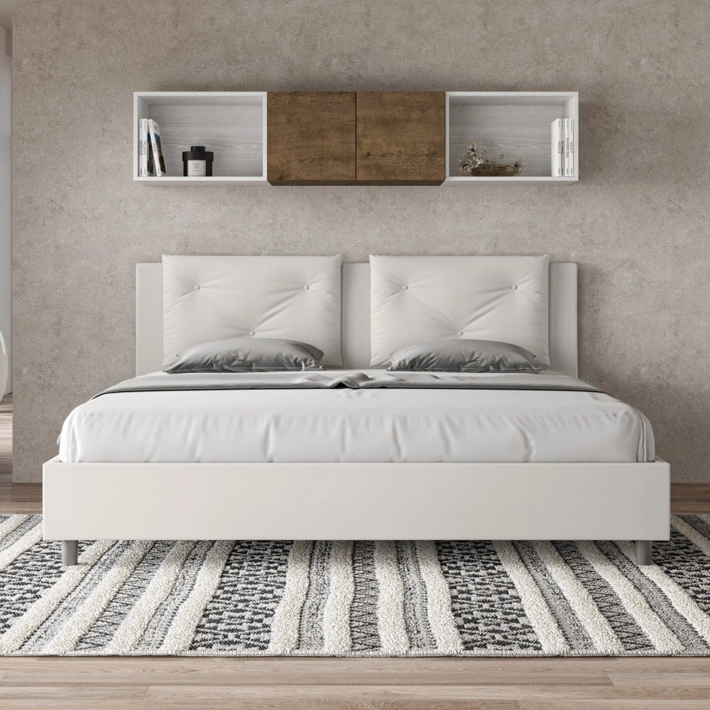Letto Matrimoniale Large 180x190 cm Senza Rete Appia Bianco