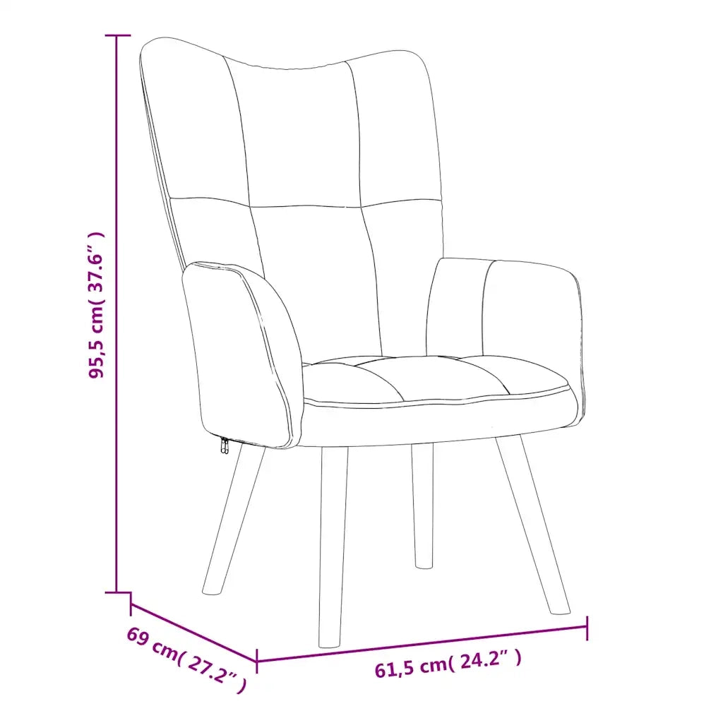 Poltrona | Sedia Relax Bianco Crema Velluto