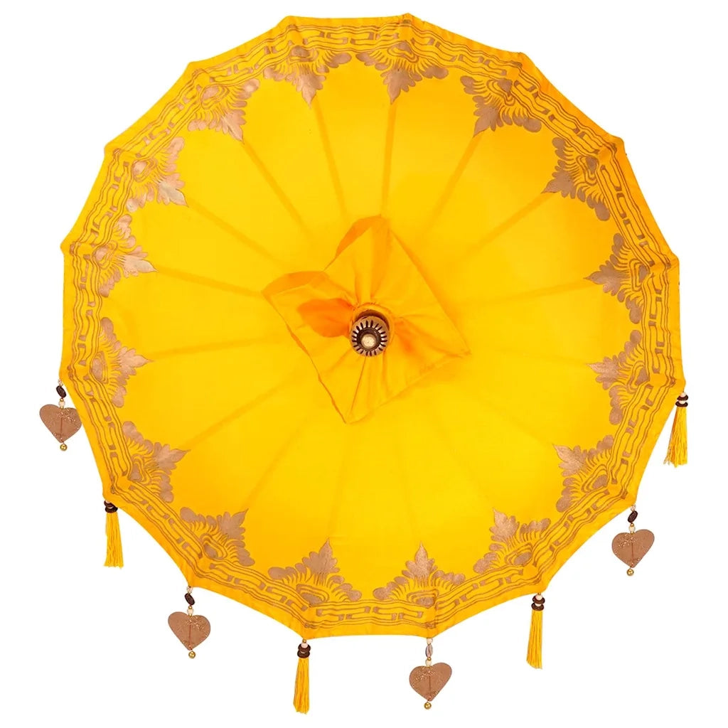 Ombrello balinese con base Giallo 95 x 95 x 260 cm 3356915