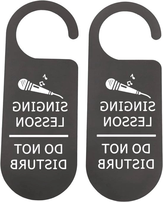 Hanger per porta senza zangolatura - Set da 2 - Non disturbare con le zangolature - Studio decorativo EU