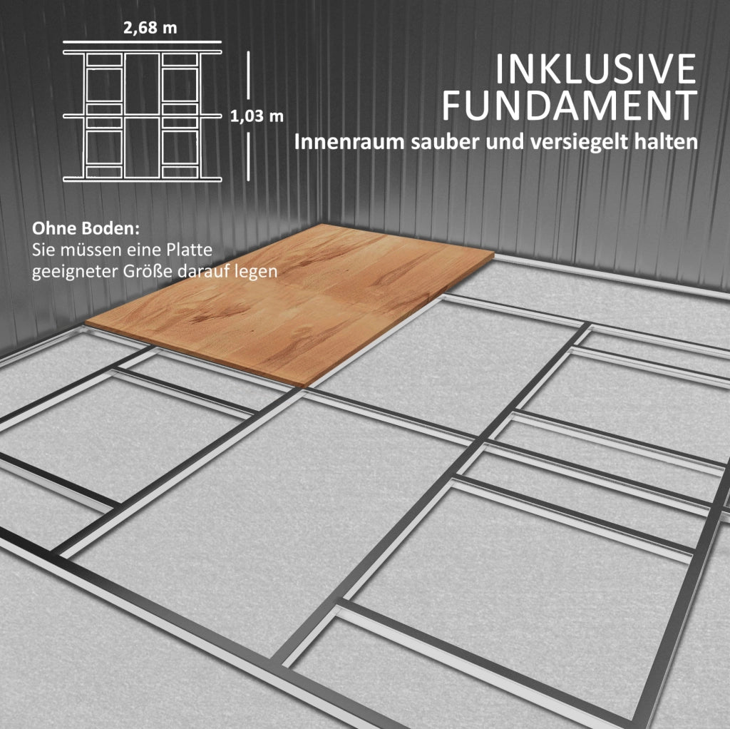 Capanno da Giardino 12,4 m² con Tetto a Padiglione e Porte Scorrevoli, Struttura in Acciaio Zincato, Dimensioni 340x386x200 cm, Marrone