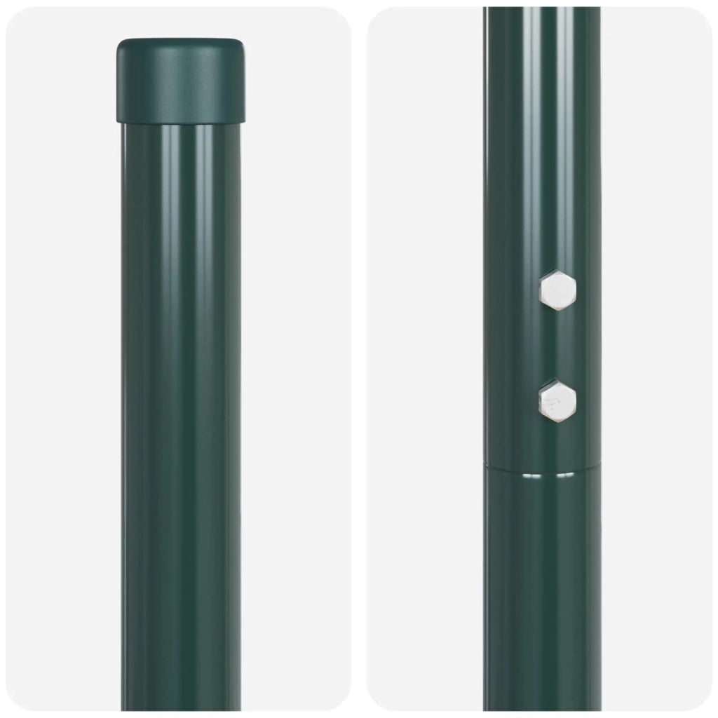 Palo della recinzione 12 pcs Verde Acciaio Verniciato a Polvere 42012734