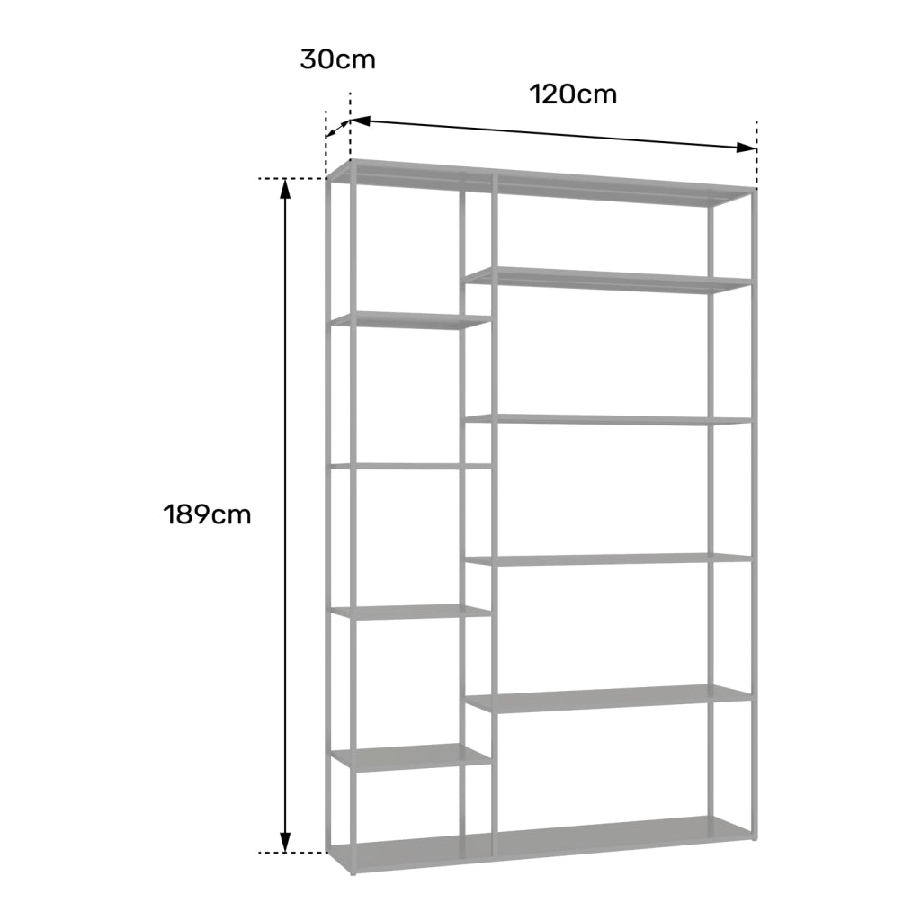Libreria in metallo 189cm bianca ELISABETH