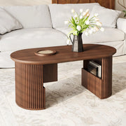 Tavolino da caff¨¨ moderno stile retr¨° ¨C Minimal ¨C effetto noce 105x50x46,5