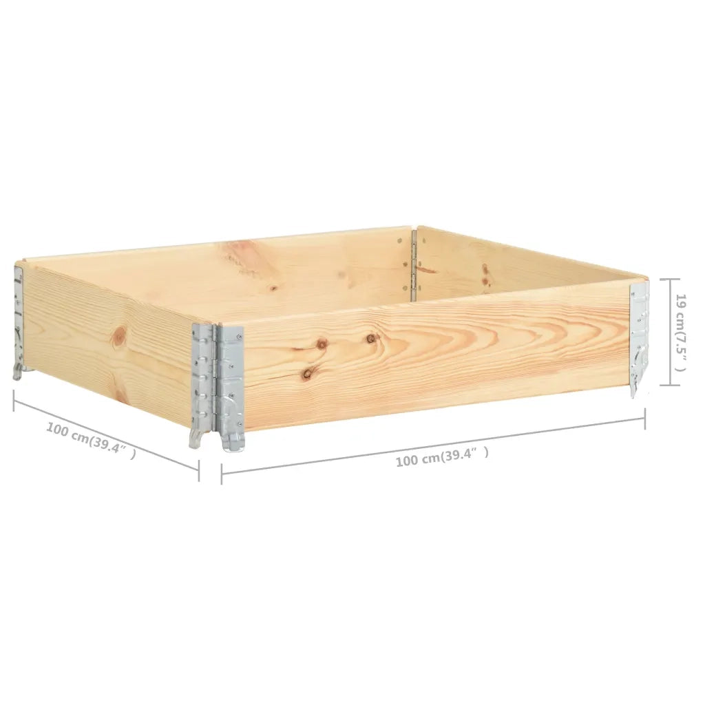 Collare per Pallet 100x100 cm in Legno Massello di Pino 310056
