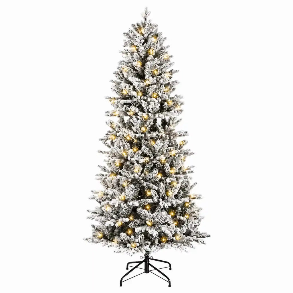 Albero di Natale Artificiale con Rami Pieghevoli 120 cm 150 LED 3465469
