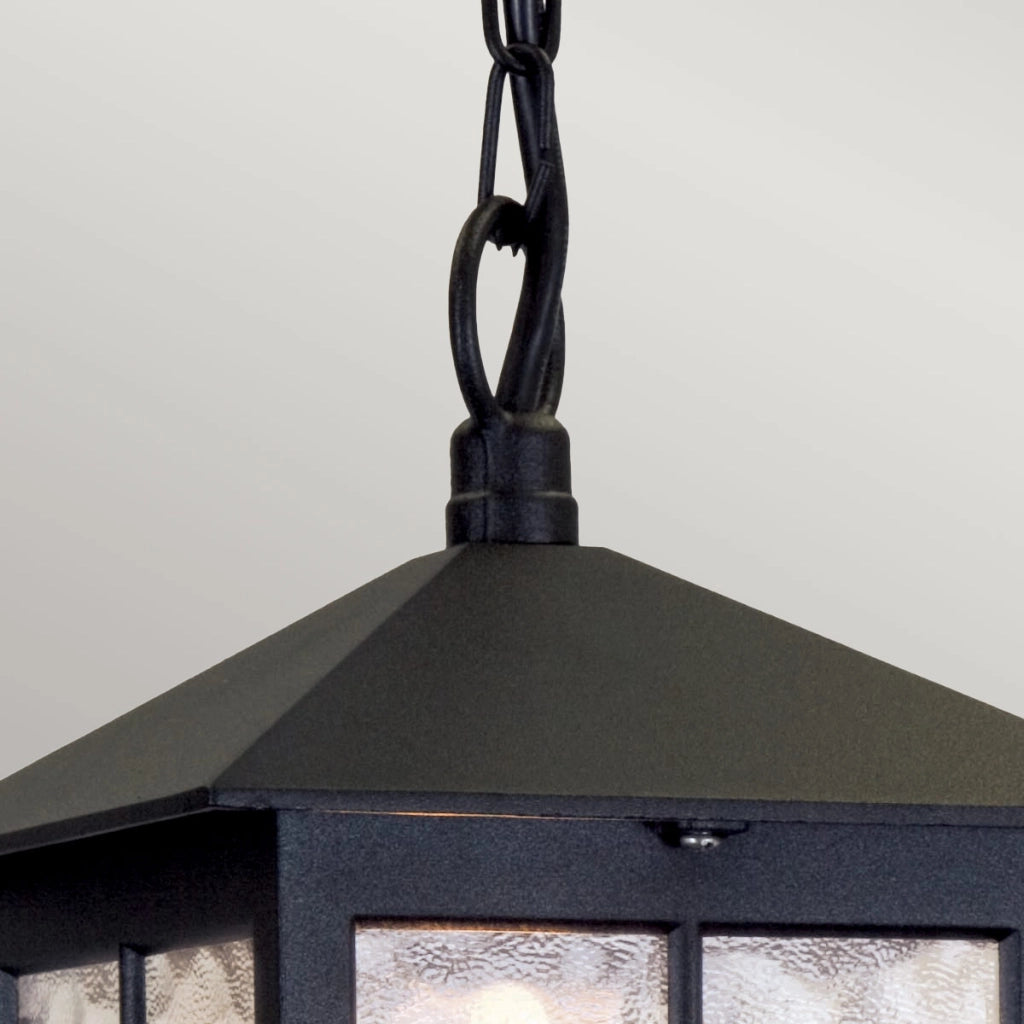Lampada sospesa esterna Winchester Elstead nera E27 1L