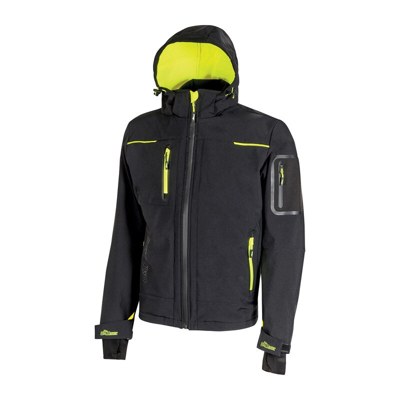 U-POWER GIACCONE SPACE NERO-GIALLO TG.   L
