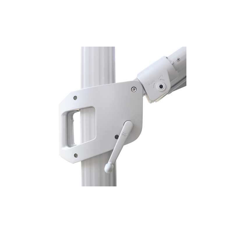 Ombrellone Noah alluminio palo lateralegrigio m3x3h2,42 con cover