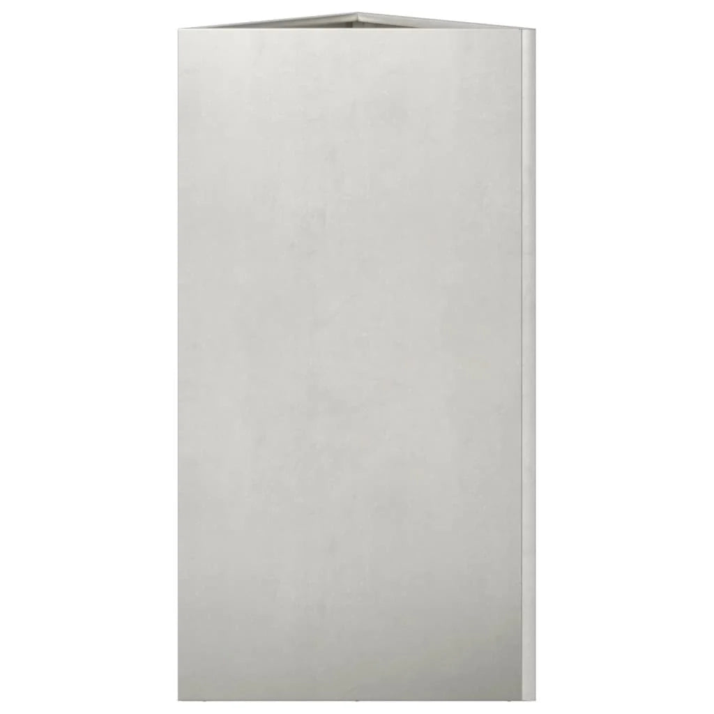 Fioriera rialzata triangolare per piante fiori e patio/giardino 40 x 34,5 x 70 cm acciaio inox argento 02_0038813
