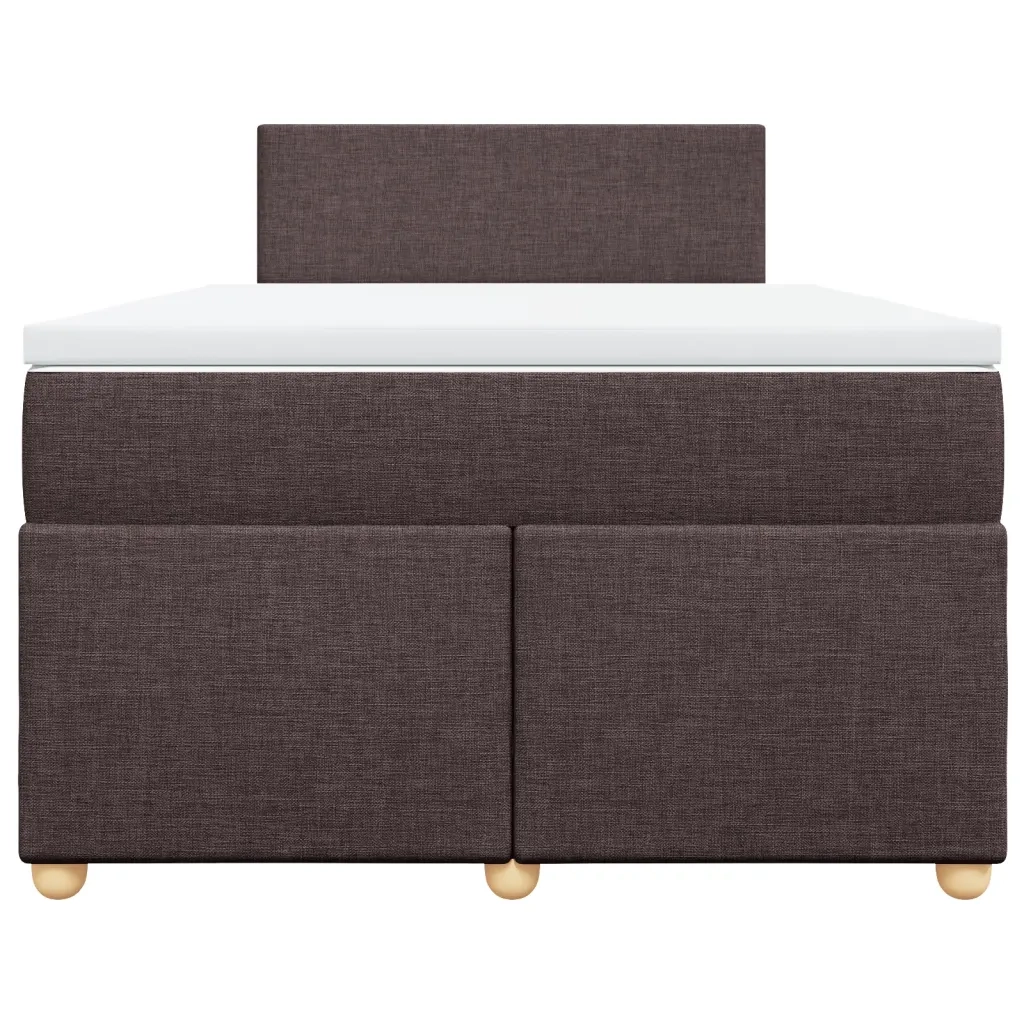 Giroletto a Molle con Materasso Marrone Scuro 120x190cm Tessuto 3288915