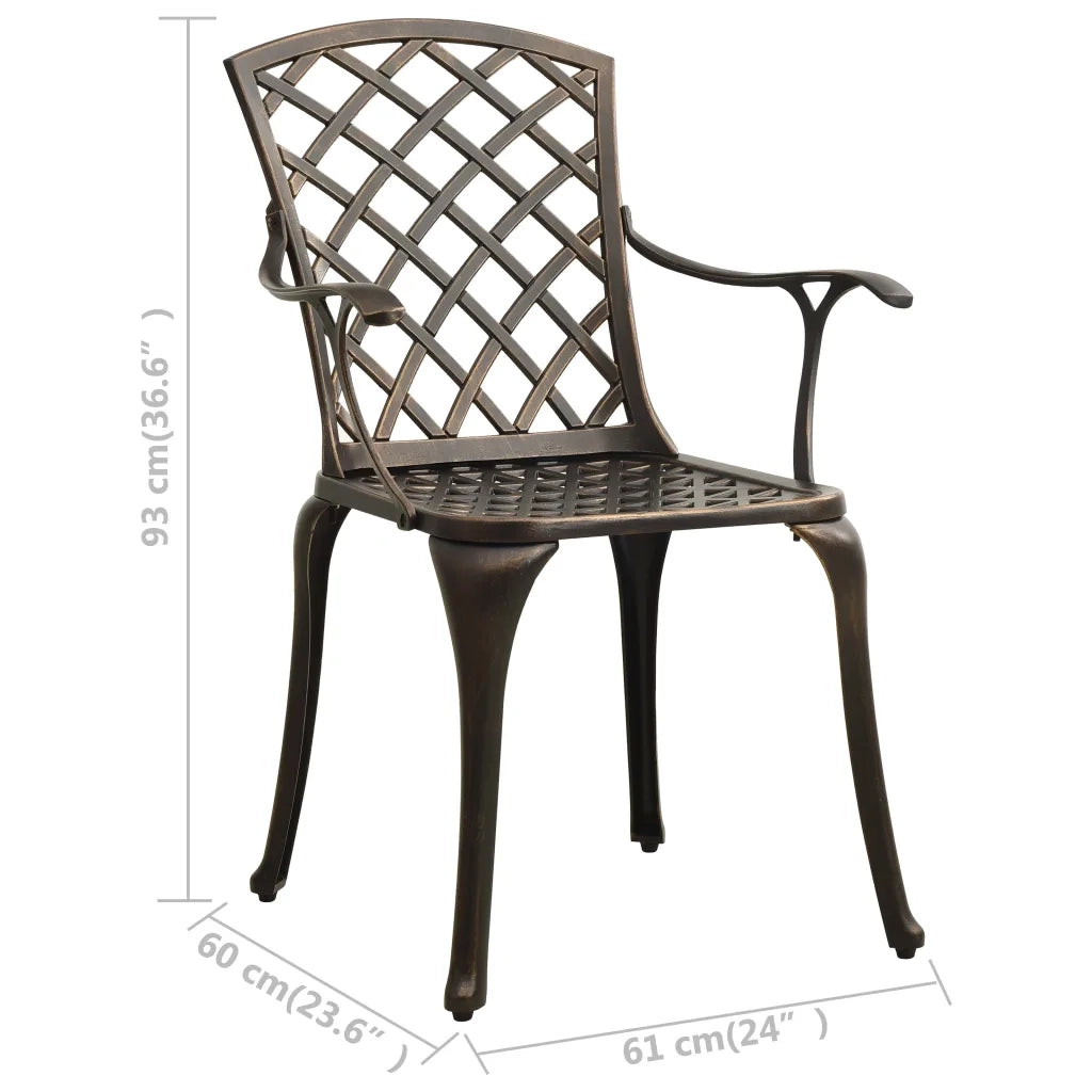 Set da Bistrot 3 pz in Alluminio Pressofuso Bronzo 315591