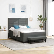 Letto a molle con cuscino Grigio scuro 140 x 190 cm Tessuto 3343989