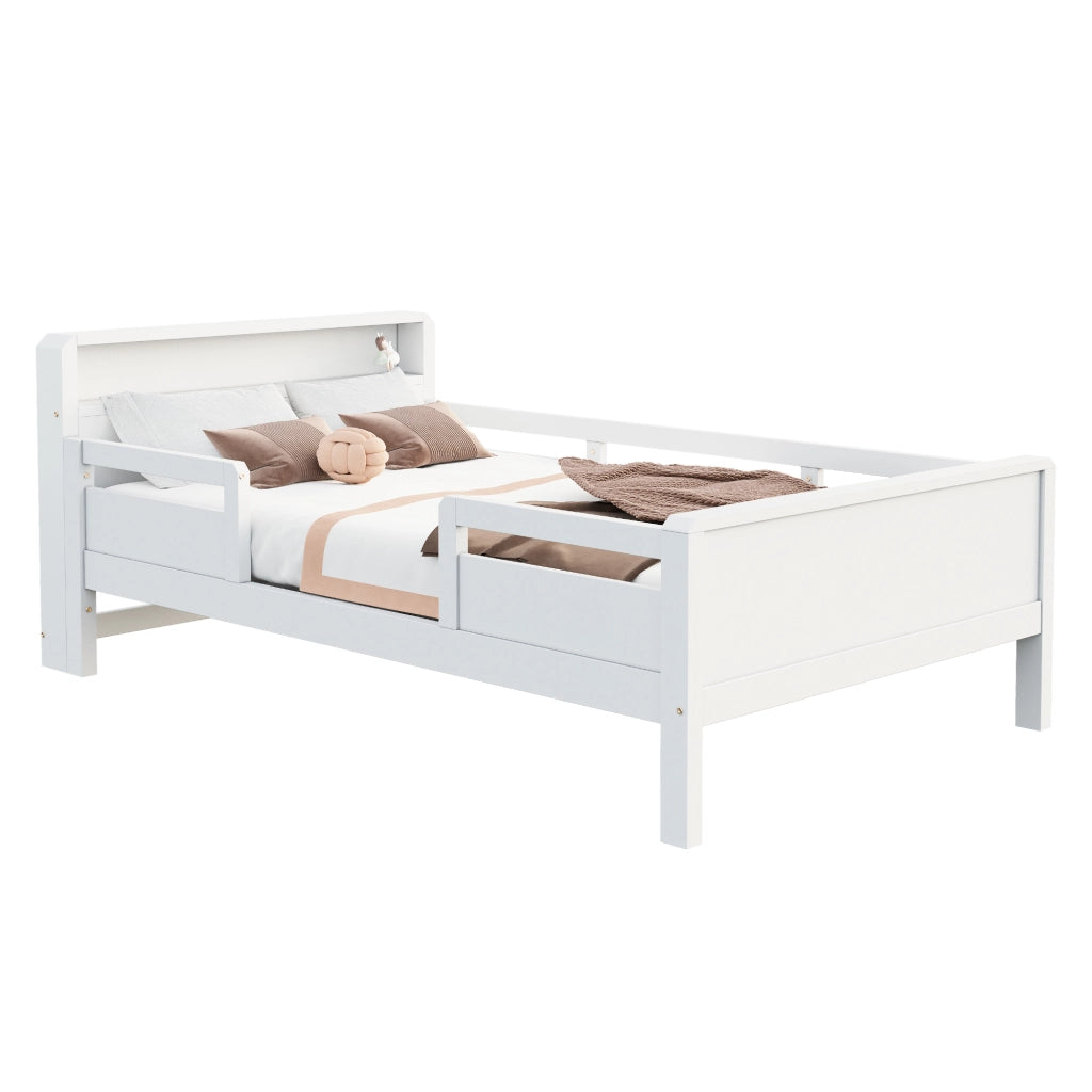 letto in legno bianco 90 x 200 cm