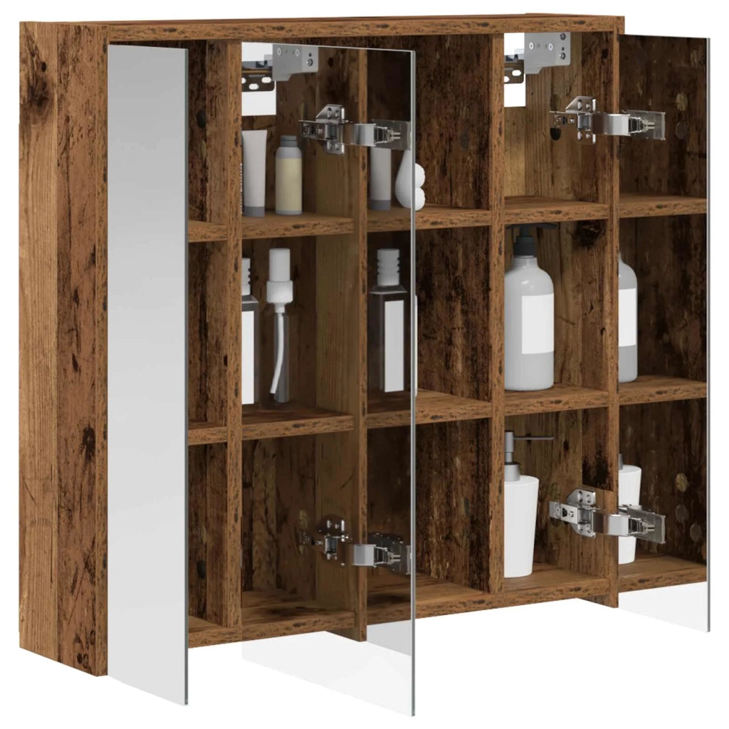 Mobiletto per specchio da bagno Legno vecchio 889157