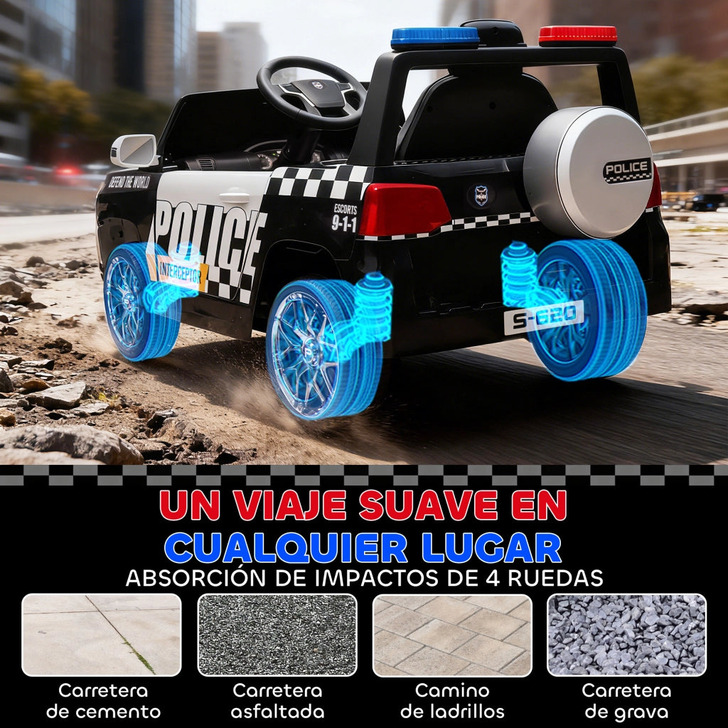 Auto Polizia Bambini Telecomando ¨C Zephmum ¨C Bianco