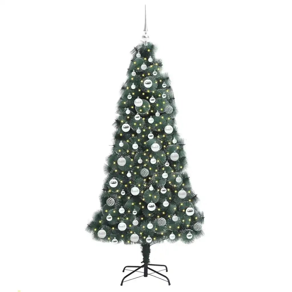 Albero di Natale artificiale preilluminato con set di palline 3396171