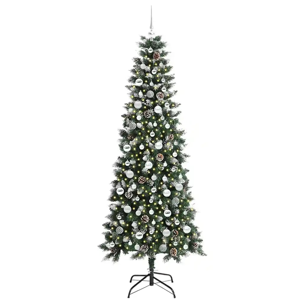 Albero di Natale artificiale con 300 LED Verde 210 cm