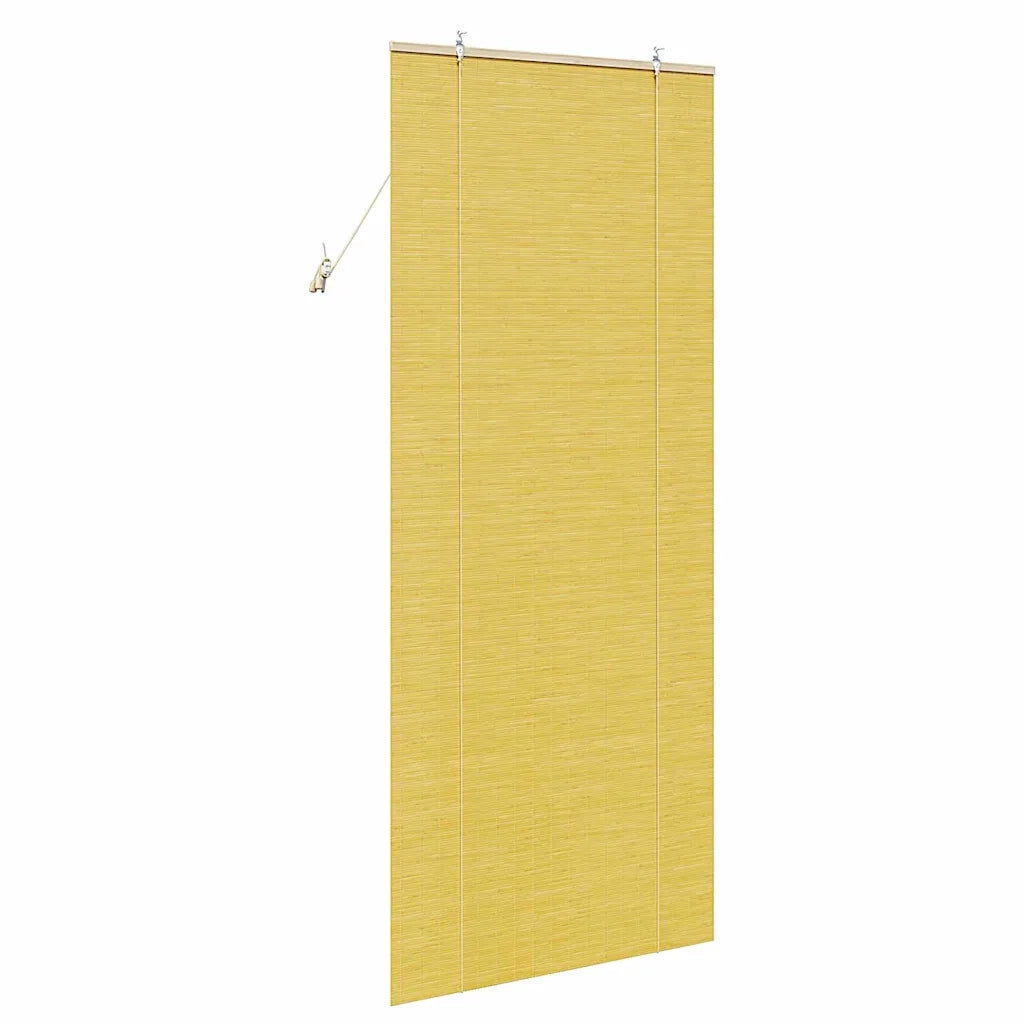 Tenda a rullo con tende-Tenda avvolgibile Giallo 90 x 220 cm Bamb¨´