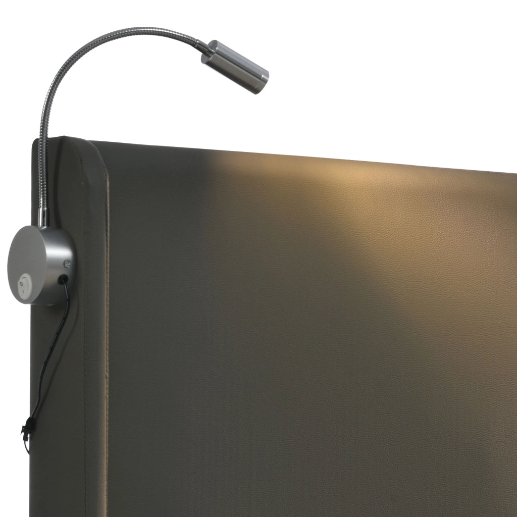 Letto Contenitore Imbottito con Luce LED e Ricarica ¨C MINIMAL ¨C 160x200, PU, Testiera