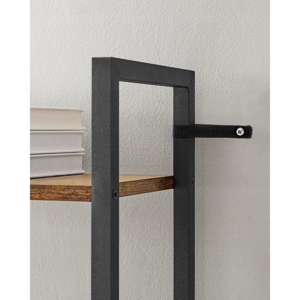 Libreria Industrial Loft a 6 Ripiani in Legno e Acciaio