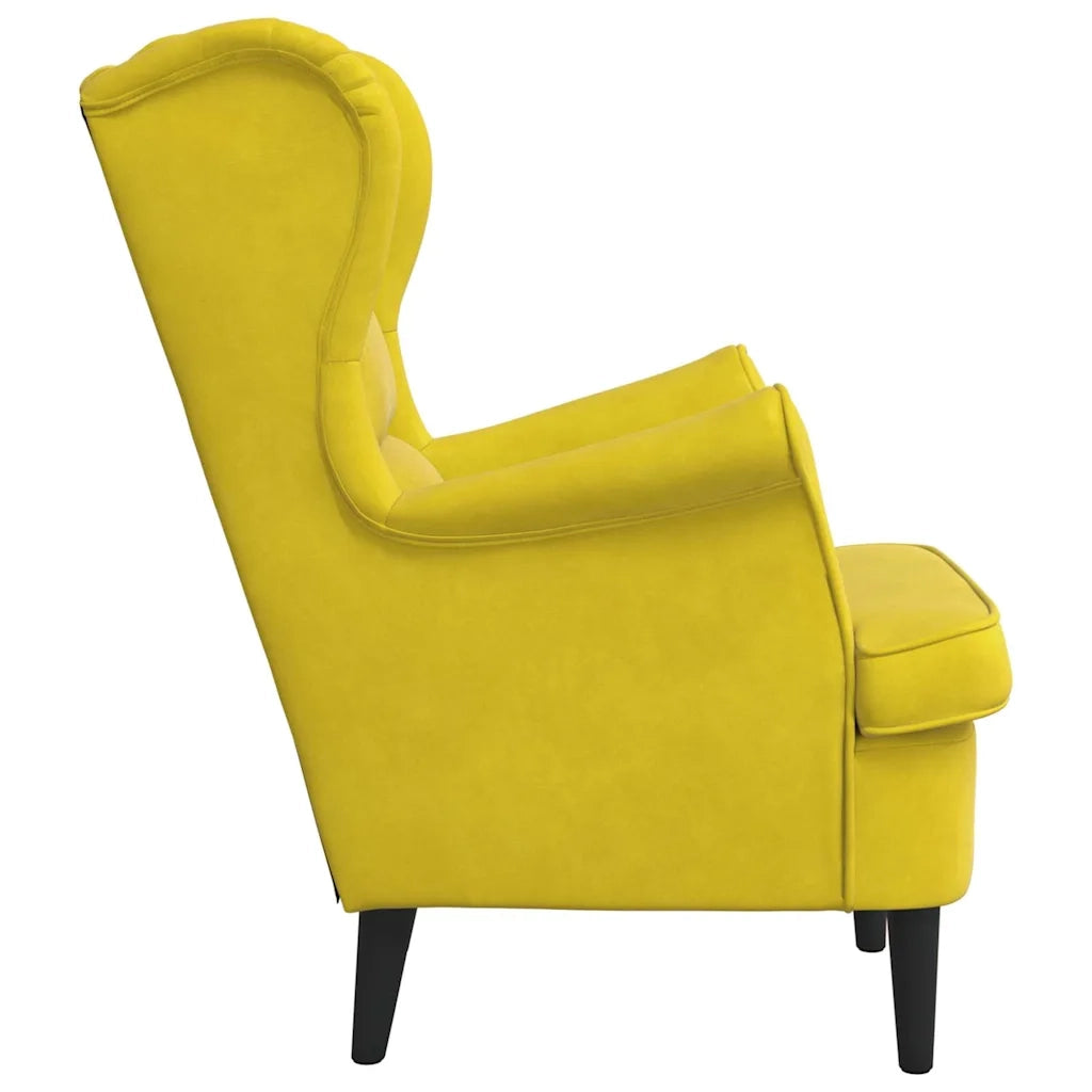 Poltrona Giallo Senape in Velluto 324066