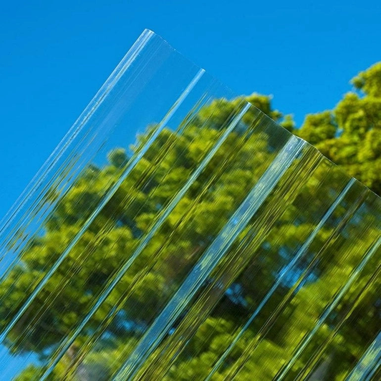 1 Lastra di Policarbonato Corrugato ONDA 76/18 CLEAR 1265X2000mm con protezione UV